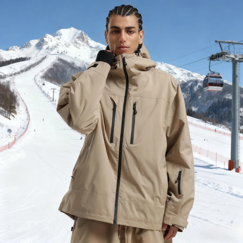 

2025 Waterproof Windproof Male Jackets Men Women's Warm Breathable Snowboarding Coat Winter Sports Unisex Polyester Skiing Tops