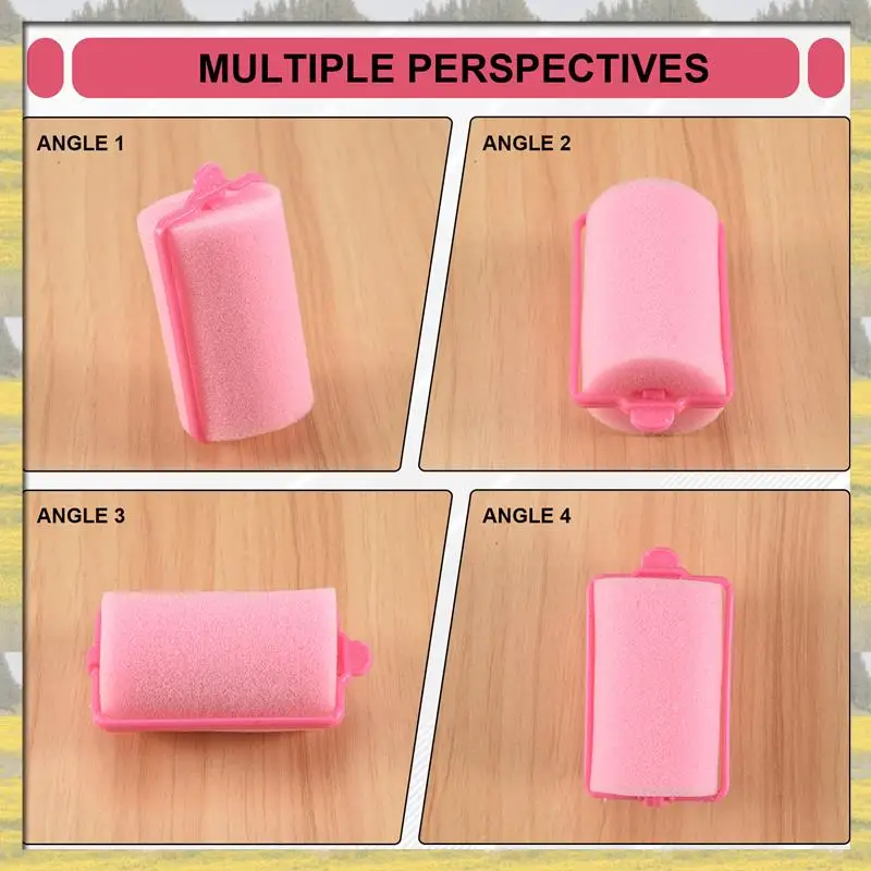 

Hot Sale 12Pcs Dark Pink Hair Styling Soft Foam Sponge Rollers Curlers Hairdressing Tool