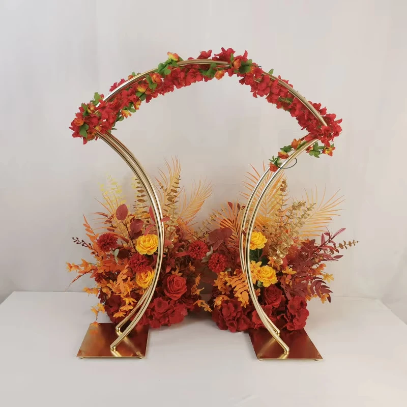 Golden wedding arch stand, road guide stand, table decoration, flower stand, Christmas party decoration