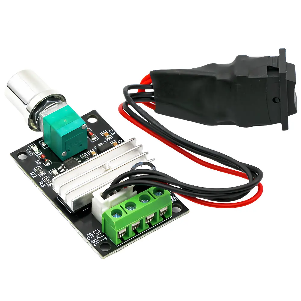 DC 6V 12V 24V 28V 3A 80W PWM Motor Speed Controller Regulator 1203B Speed Adjustable Reversible Switch DC Motor Driver Reversing