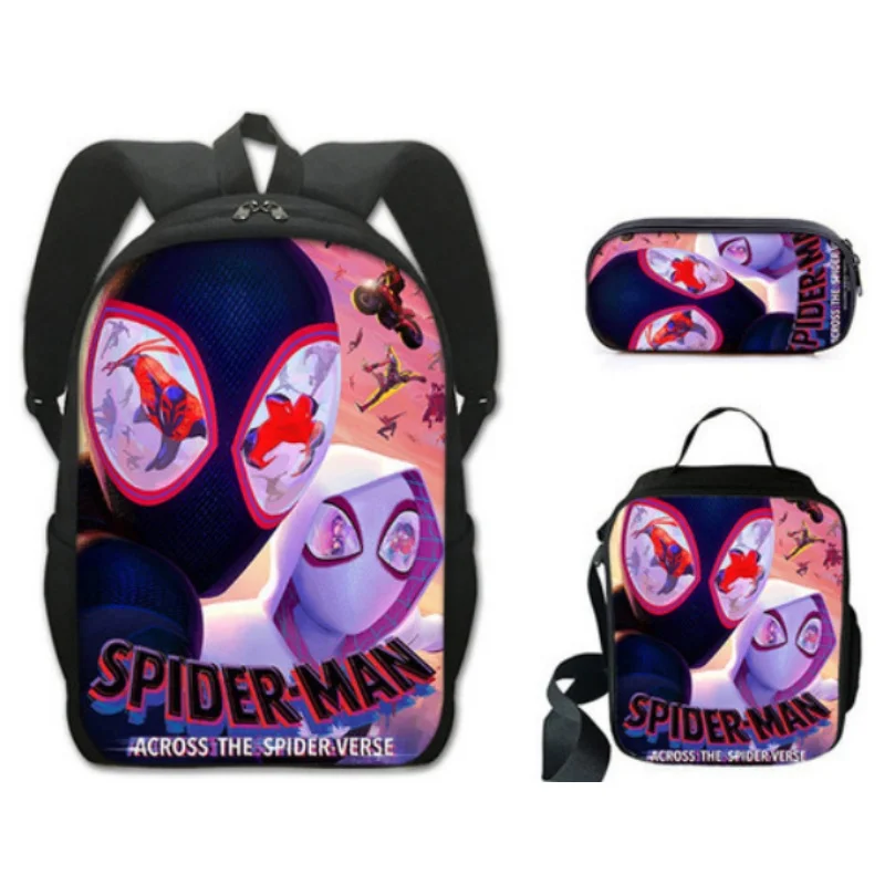 3 sztuk/zestaw Htot Marvel Spider Man plecak uczniowie szkół podstawowych średnich o dużej pojemności Anime plecak z motywem kreskówkowym zestaw