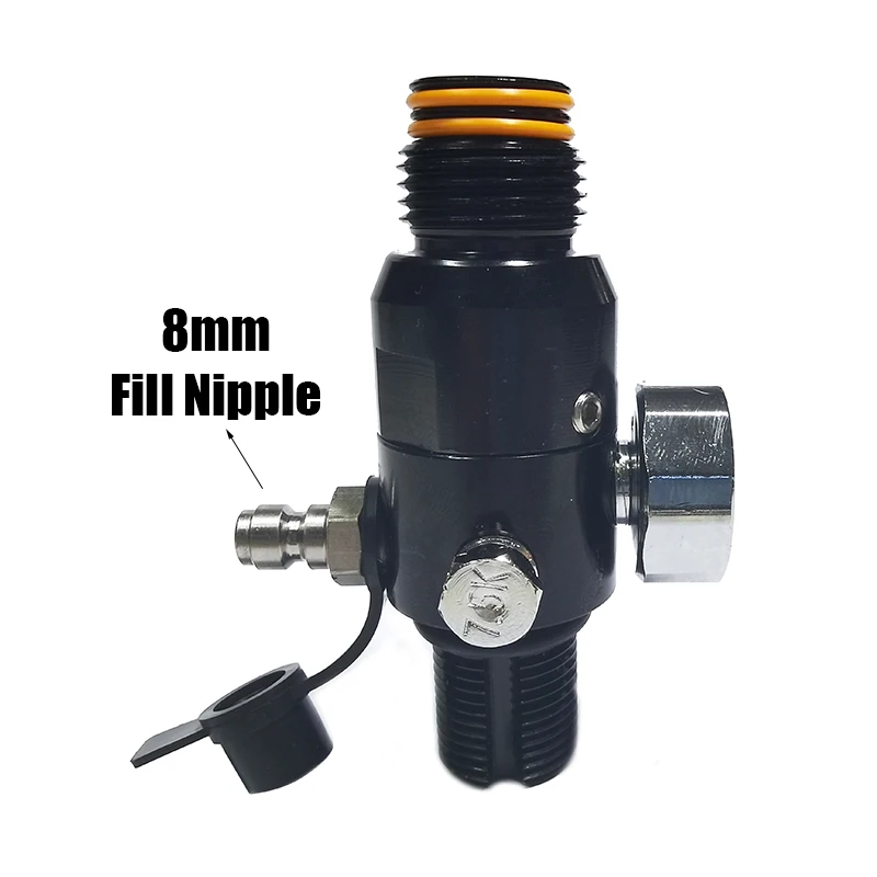 HPA Compressed Air Cylinder Bottle Regulator Constant Pressure Valve Adapter 4500psi Input, Output 800psi to 3000ps