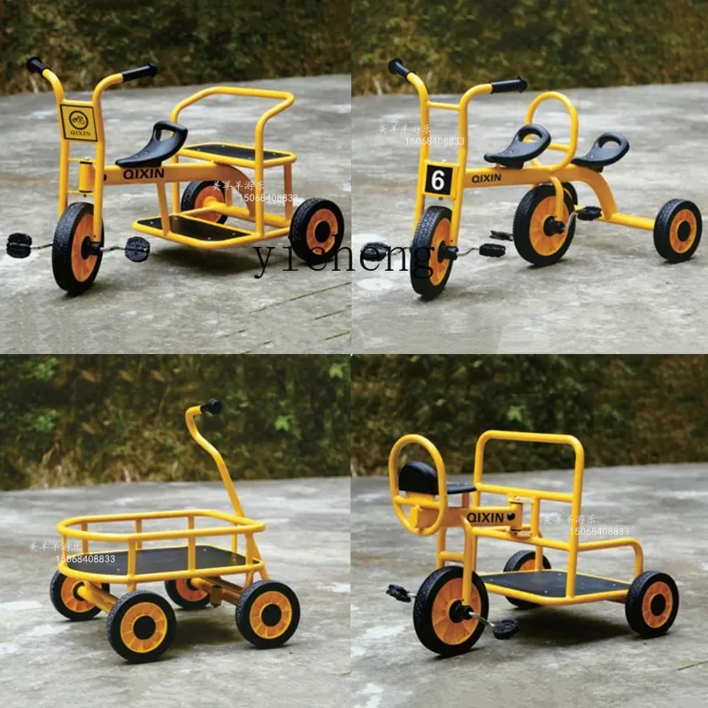 Tqh Kindergarten Tricycle Children's Outdoor Double Pedal Twin Bicycle Multi-Person Rotation Change