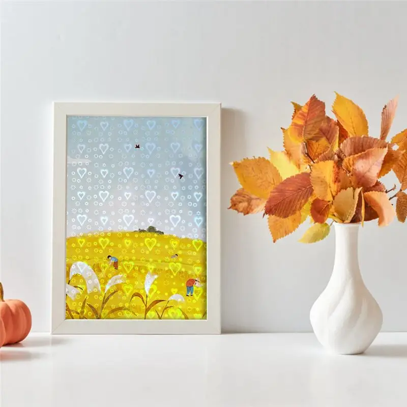 Fits for 18 Holographic Stickers, Self-Adhesive Transparent Film, A4 Waterproof Sticker Covering Film, Suitable for