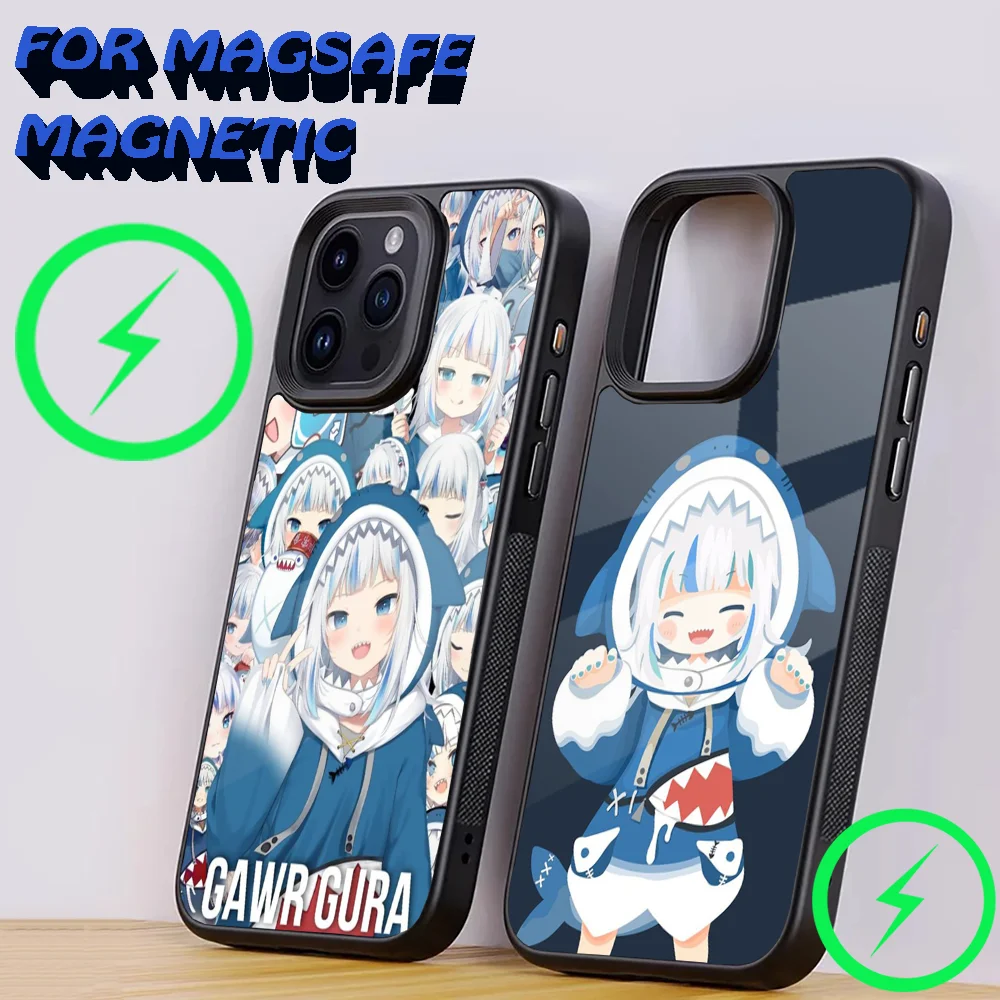 Anime Phone Case For iPhone 15,14,13,12,11,Plus,Pro,Max Mini Magsafe H-Hololive Magnetic Wireless Charging