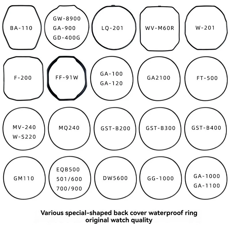DW5600 GA-100/120 Dust Ring Gasket For Casio G-SHOCK GA-2100 GST-B200/B300 GM-110 FF-91W Rear Cover Sealing Ring Waterproof Ring
