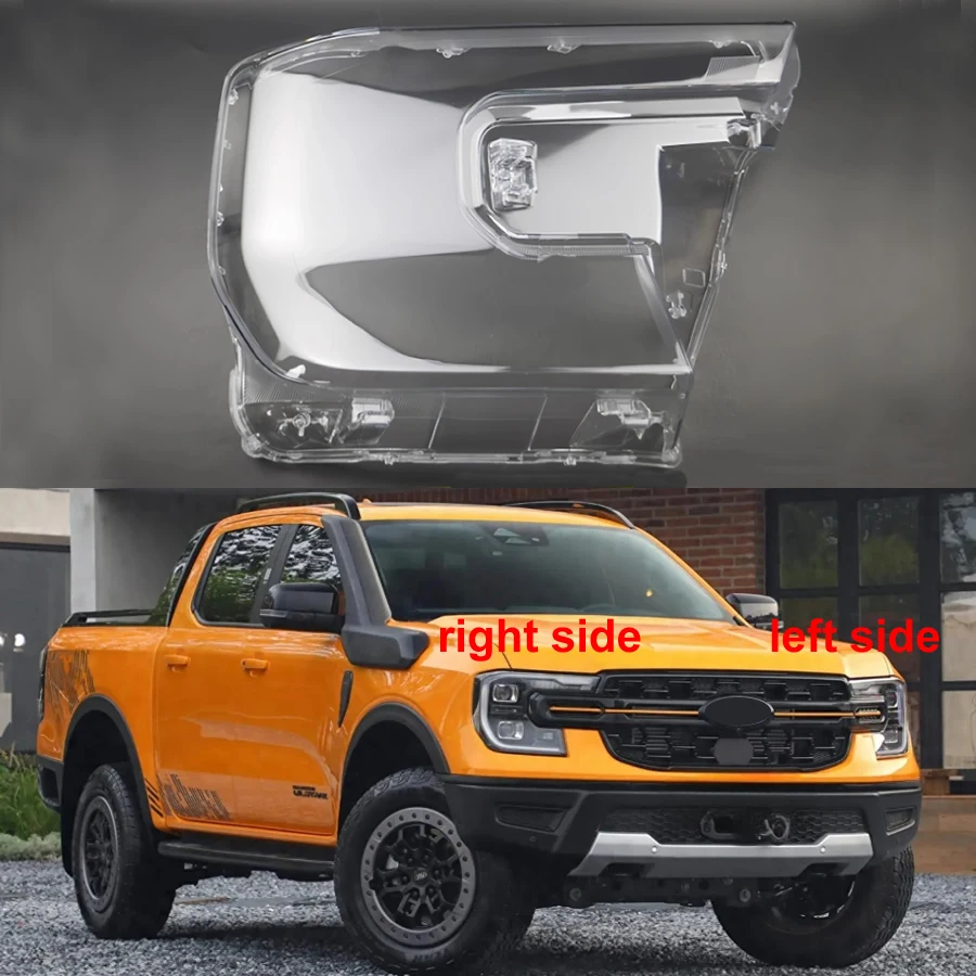 

For Ford Ranger 2022 2023 2024 Headlight Shell Lamp Shade Lens Transparent Headlamp Cover Plexiglass Auto Replacement Parts
