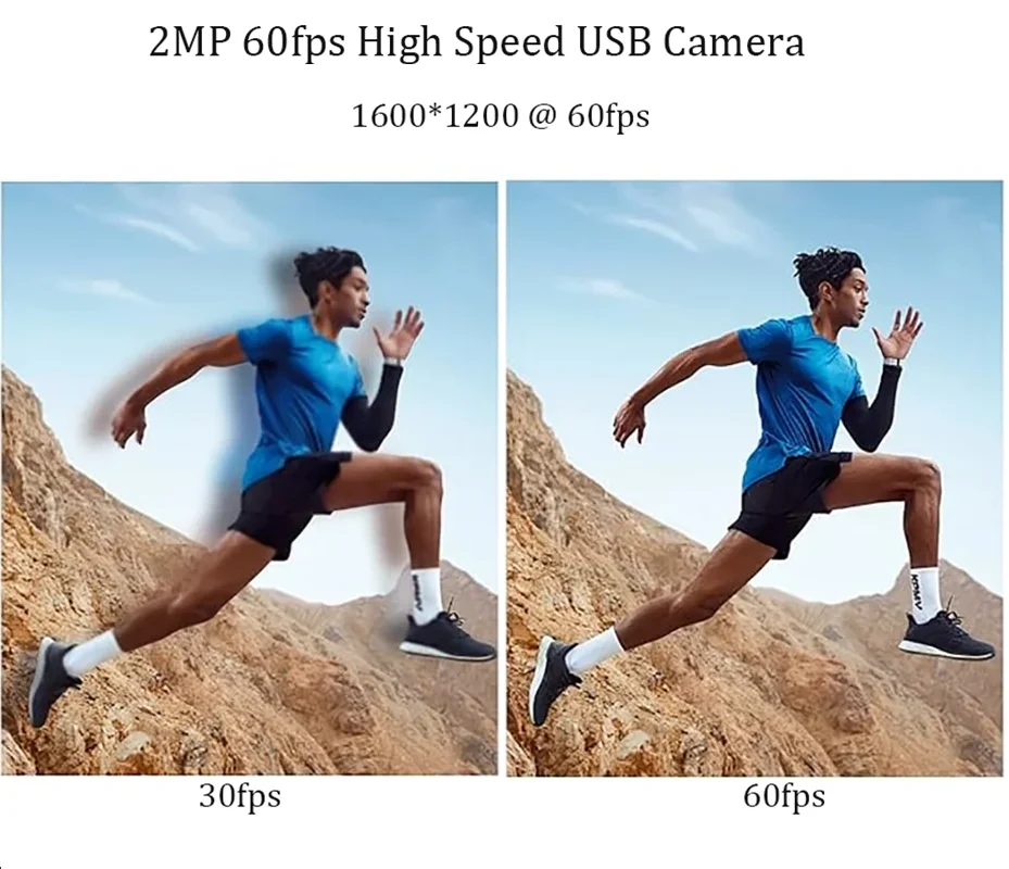 2MP USB Camera Module OG02B10 cmos 95 Degree No-Distortion Global shutter Color Image usb2.0 Free Drive For Motion Capture