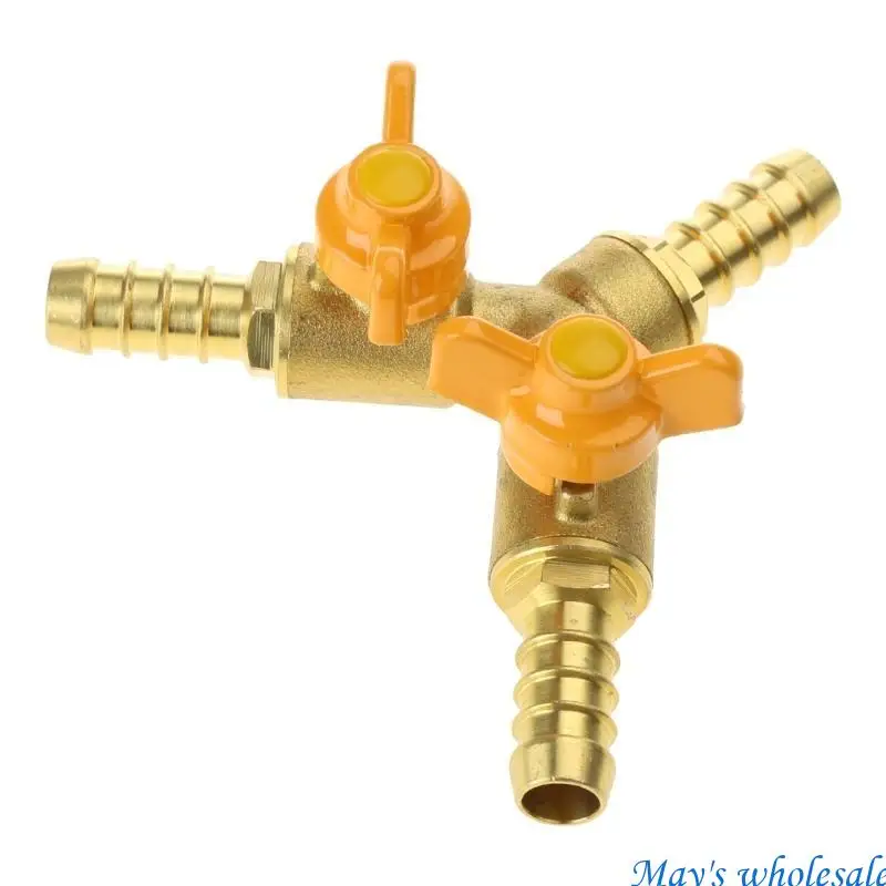 Y Shaped Brass Connector Reliable Y Splitter Heavy Duty Connector Efficient Water Distribution Simple Installation 448A