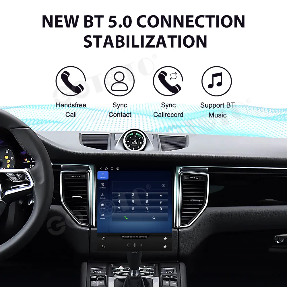 Vertical Screen Android 15 Head Unit For Porsche Macan 2014-2017 Wireless CarPlay GPS Car Radio Multimedia Stereo