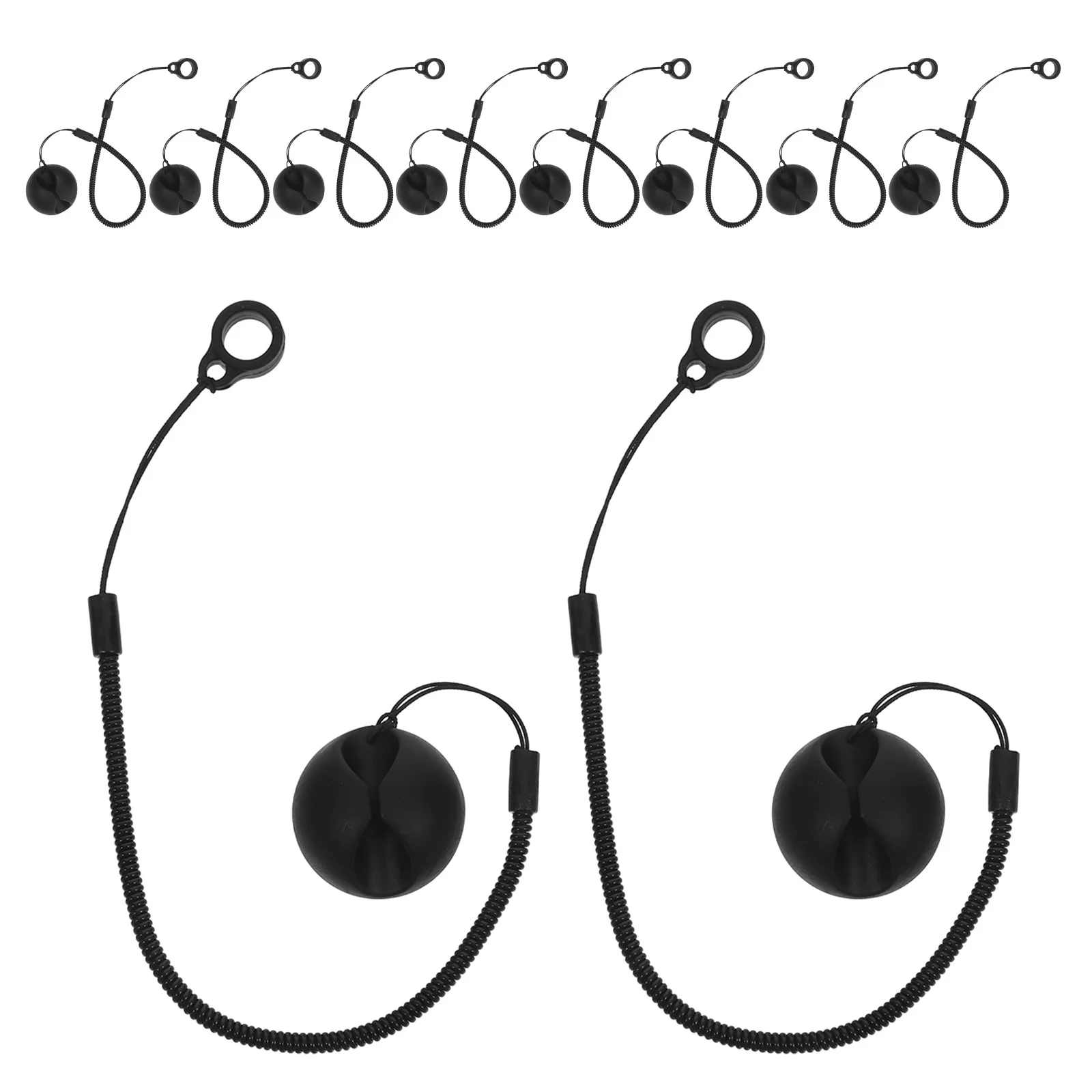 

10 Pcs Ballpoint Pen Lanyard Base Guarded Holder Locking Chain Customer Service Holders Pens