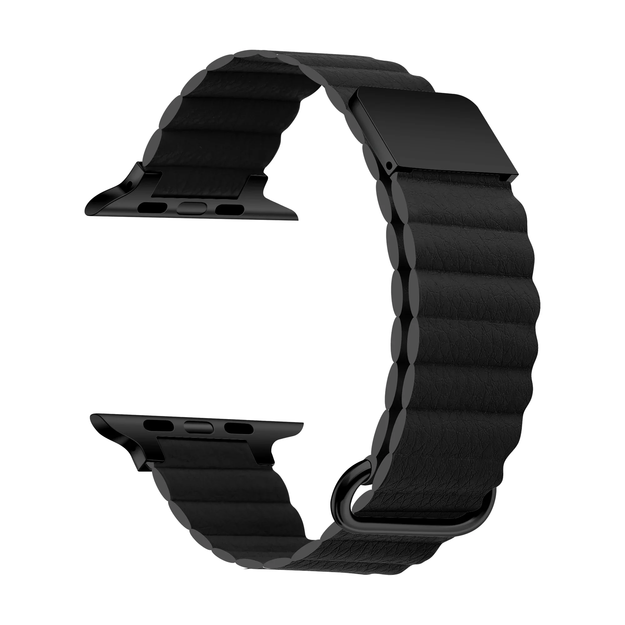 Bracciale magnetico in pelle per Apple Watch 49mm 45mm 41mm 44mm 42mm 46mm cinturino in metallo in acciaio inossidabile iWatch Ultra 10 9 8 7 6 5 SE