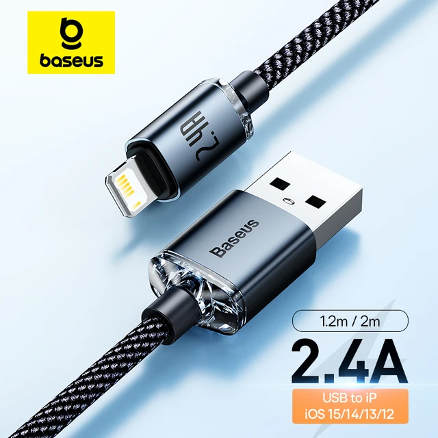 Kabel Baseus USB do iPhone 14 13 12 Pro Max X XR XS 8 7 6s 6 iPad szybka ładowarka USB przewód do telefonu komórkowego