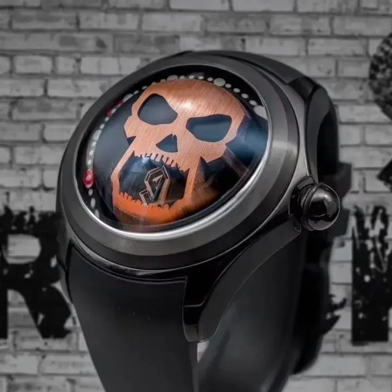 Skull Bubble Watch Fully Automatic Men's Mechanical Watch Luminous Waterproof Design Large Dial customizable