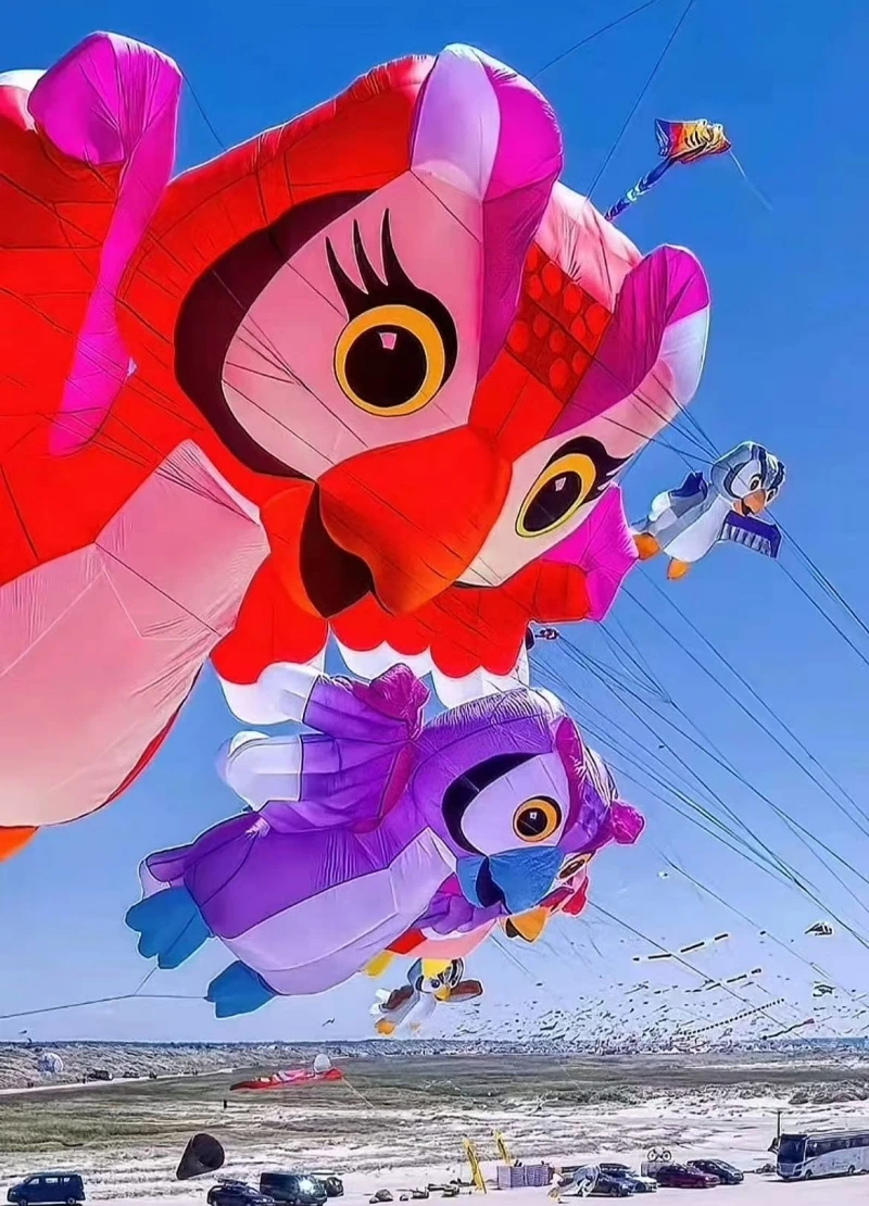 Owl Kite Pendant Nylon kites Soft kites flying ultra large kite inflatable show kite flying bird spinning boy rope gel blaster