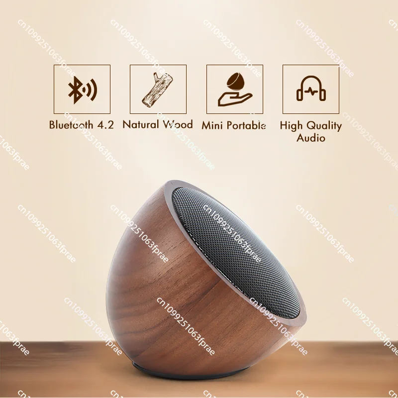 

Christmas Gifts Wholesale Natural Wooden BT Portable Speaker Wood Mini Wireless Speaker for Travel,bedroom