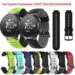 Saat kayışları Garmin öncüsü 735XT 235 230 620 630 735 235Lite spor saat bandı akıllı bilek bandı silikon bilezikler Correa