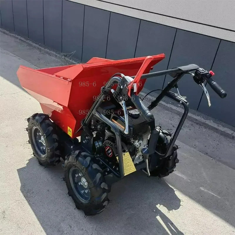 4x4 Mini Wheeled Dumper, PLC & Motor Driven, High Efficiency Garden Transport Dumper