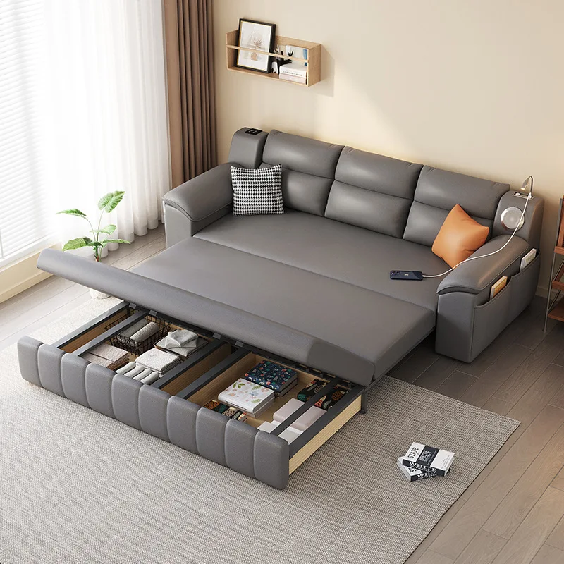 Extendable Sofa Bed with Storage, Dual-Purpose Sleeping/Guest Room Furniture, Durable, Easy-to-Assemble, Home Essentials
