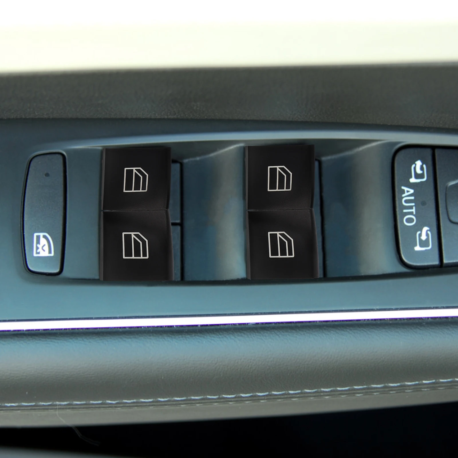 

4pcs Car Window Switch Cover Button Black Compatible W164 X164 W251 Power Replacement Parts Easy Install