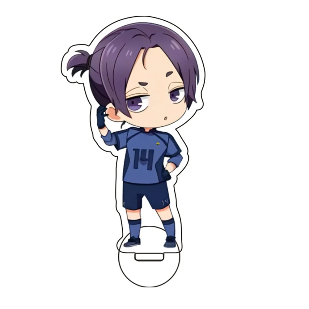 

Hot Anime BLUE Q Edition Acrylic Figures Chigiri Hyoma Isagi Yoichi Cosplay Accessories Keychain Cartoon Decoration 10cm