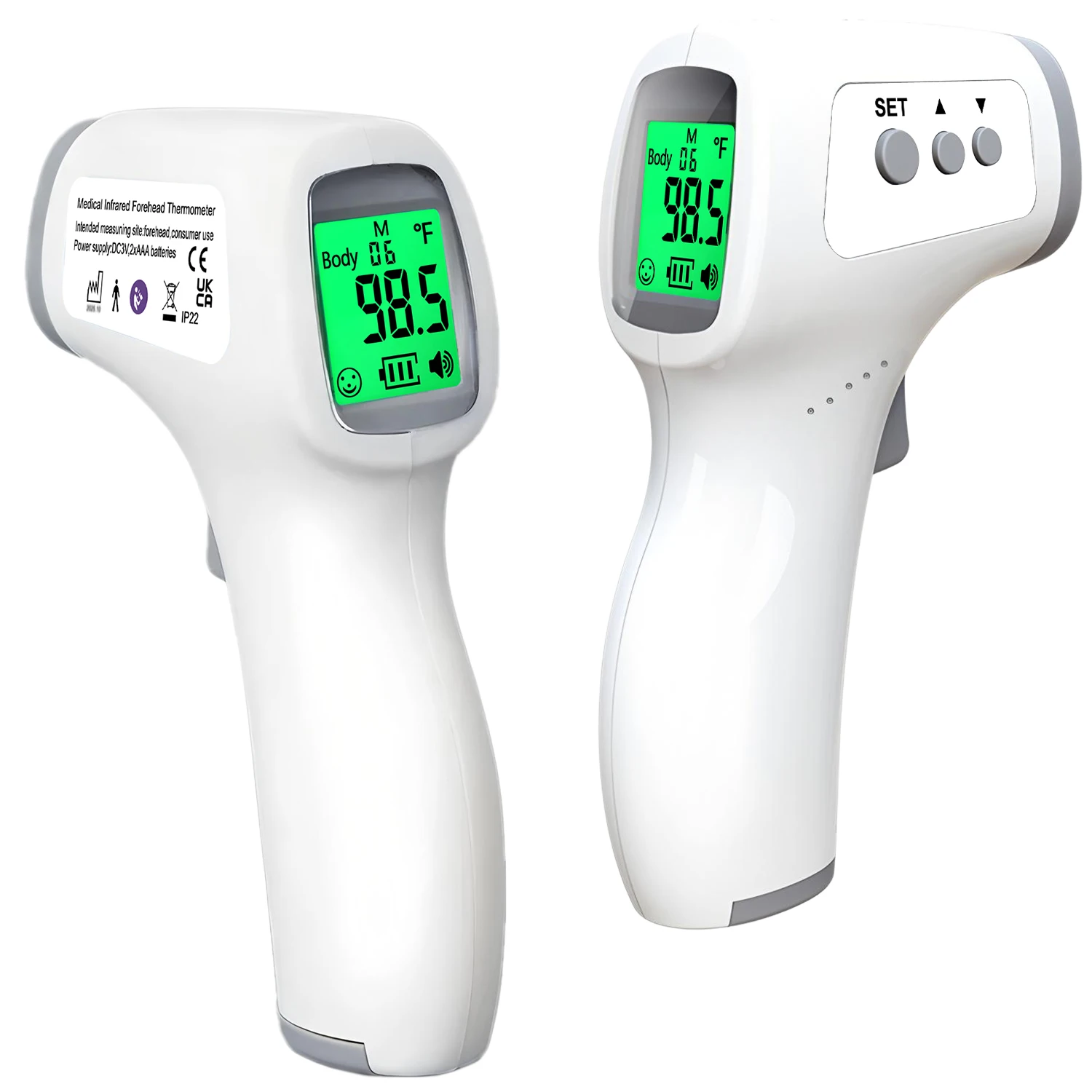 Health Contactless Thermometer Body for Kids Adult Household Digital Backlit Fever Measure Detector Forehead Thermometer