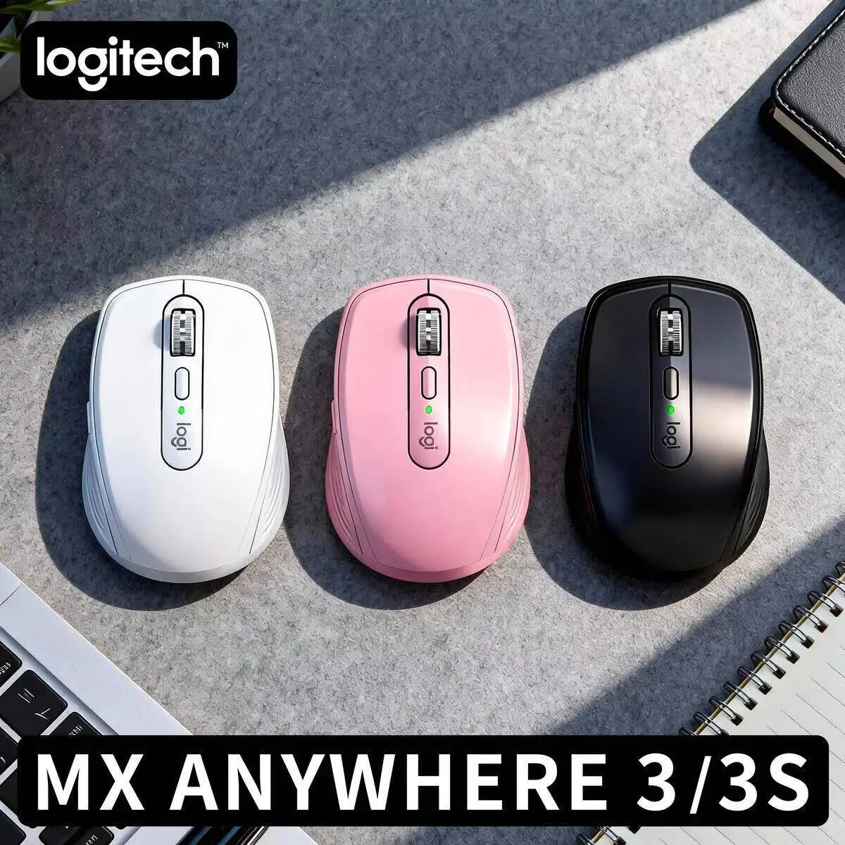 

Logitech Master Series MX Anywhere 3S Bluetooth Беспроводная бесшумная мышь Мягкий звук Офисный женский планшет