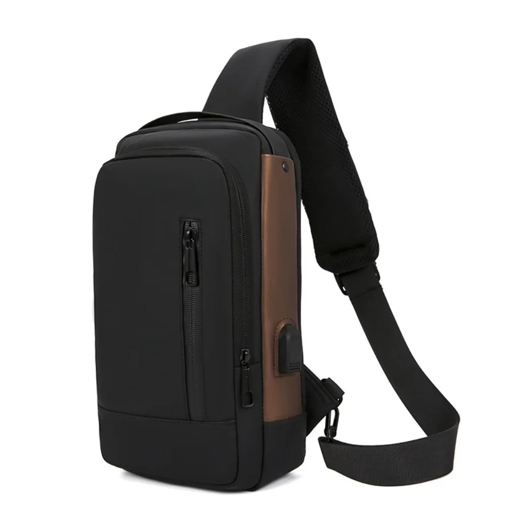 

New With USB Charging Port Crossbody Bag Anti-Theft Password Lock Travel Shoulder Bag Chest Bag Men