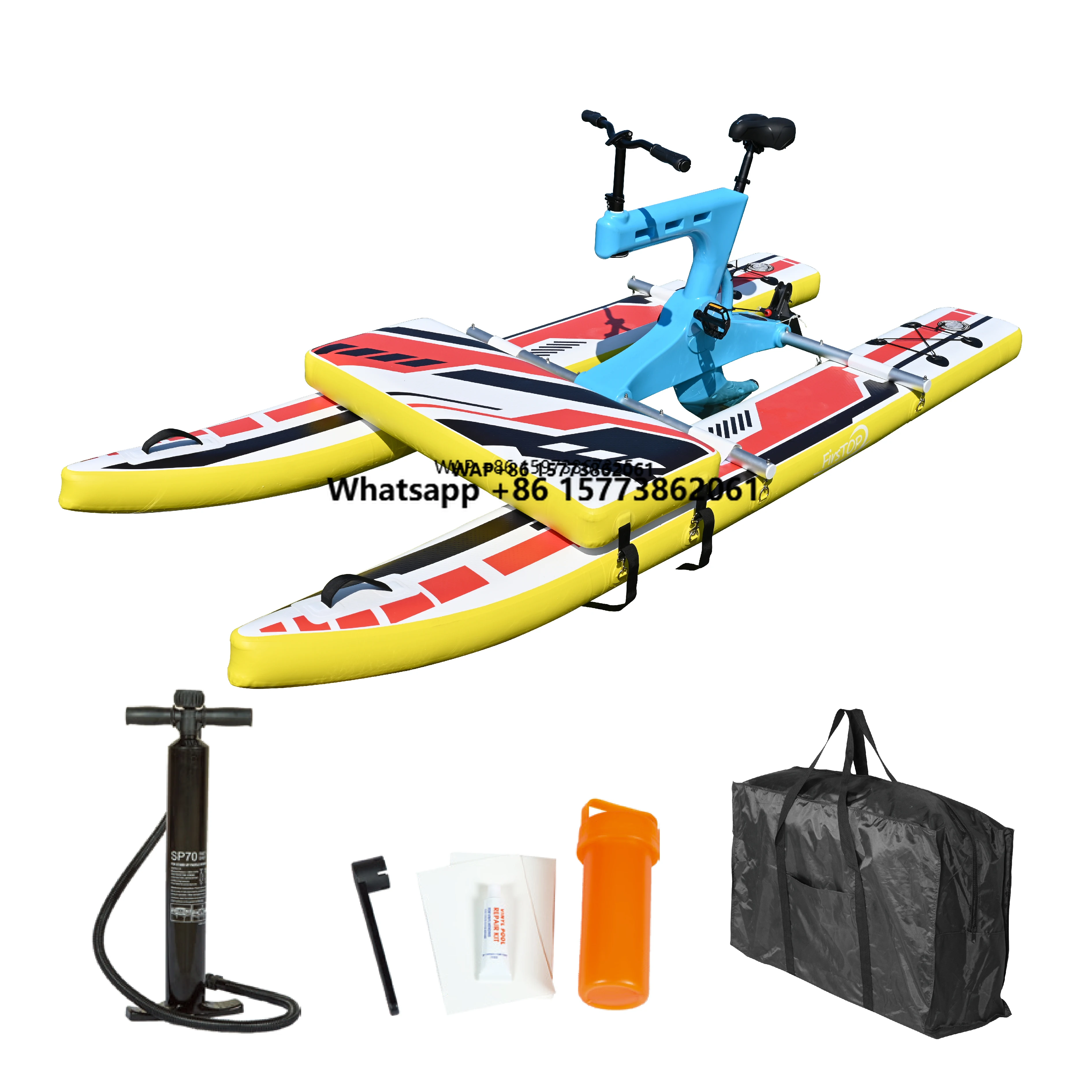 

Новинка 2023 года: надувной водный велосипед-понтон для озера и моря, надувная доска с велосипедом