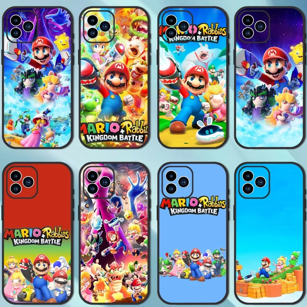 Game M-Mario R-Rabbids Kingdom Battle Phone Case For iPhone 13 12 11 14 15 Pro XS Max XR X 8 7 6S 6 Plus SE 2020 Soft Back case