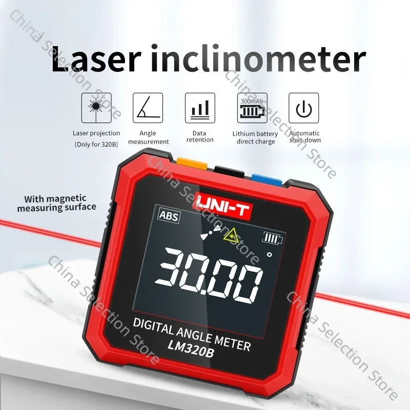 Digital Display High Precision Inclinometer Electronic Belt Strong Magnetic Quantity Angle Laser Small Level LM320A/B