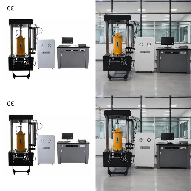for Large Scale Coarse Grained Soil Triaxial Compression Testing Machine Geotechnical Stress Strain Tester Triaxial Testing