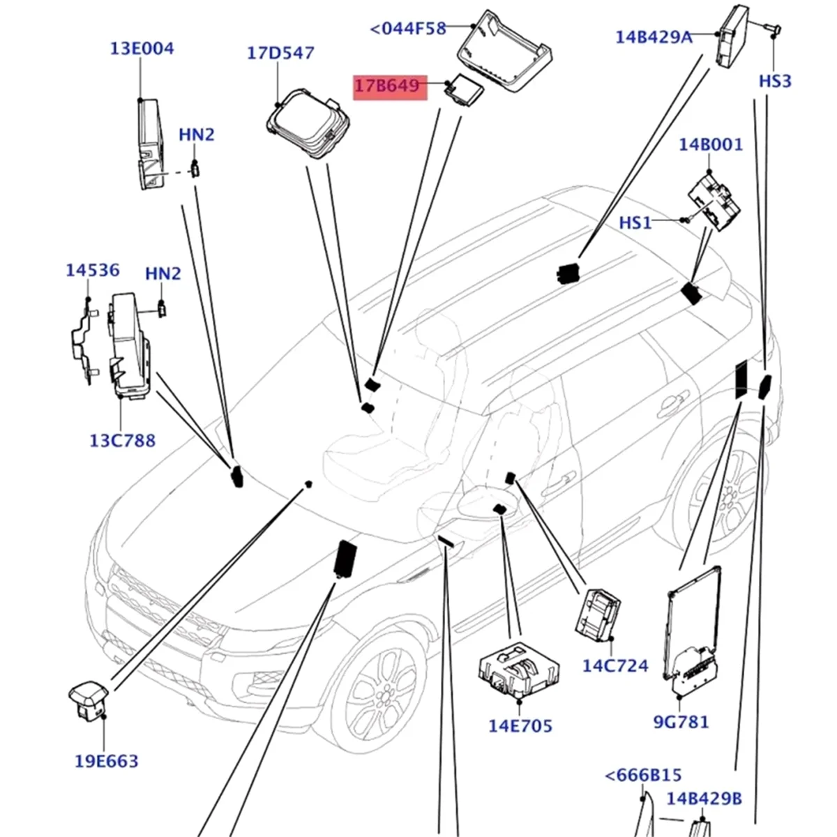 

Winds-Windshield Humidity Temperture Sensor for for XF XE LR058011,LR025888,JDE35470,