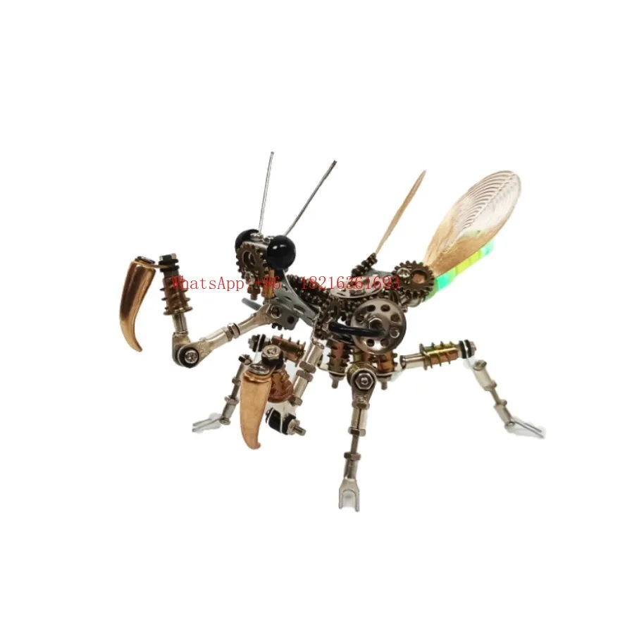 3D Metal Handmade Assembly Model DIY Mechanical Precision Insect Dragonfly Spider Mantis High Difficulty