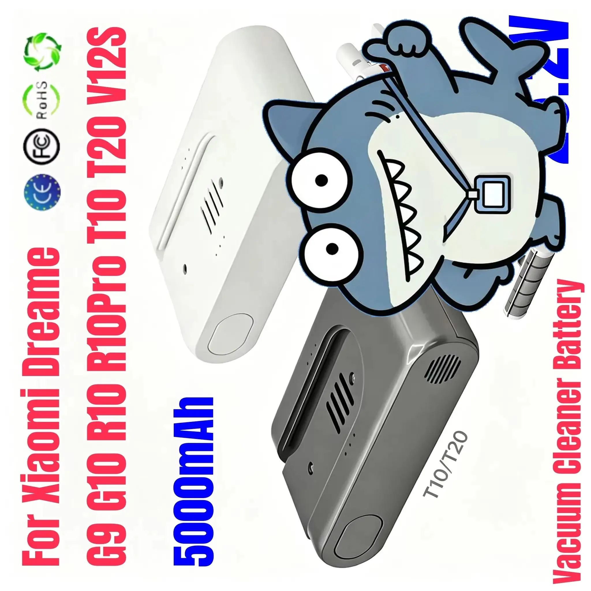 🔥25.2V 5000mAh  for Xiaomi Dreame G9 G10 R10 R10Pro T10 T20 V12S Cordless Vacuum Cleaner Replacement Li-ion Battery💎