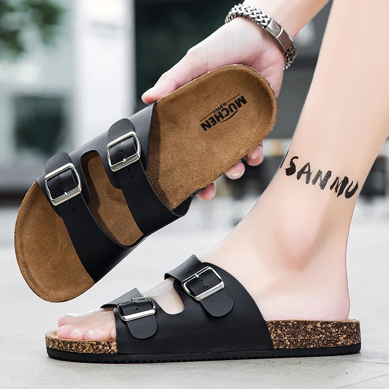Summer Men's Slippers Indoor Outdoor Sandals Beach Comfortable Soft Slides Clogs Casual Shoes Men Home Retro Slippers