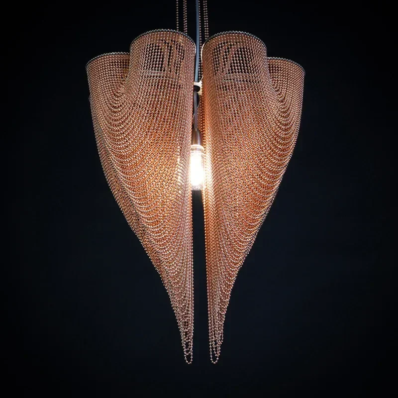 Creative Postmodern Wrought Iron Chandelier Nordic Style Hanging Lamp for Living Room Bedroom and Dining Area Home Lighting