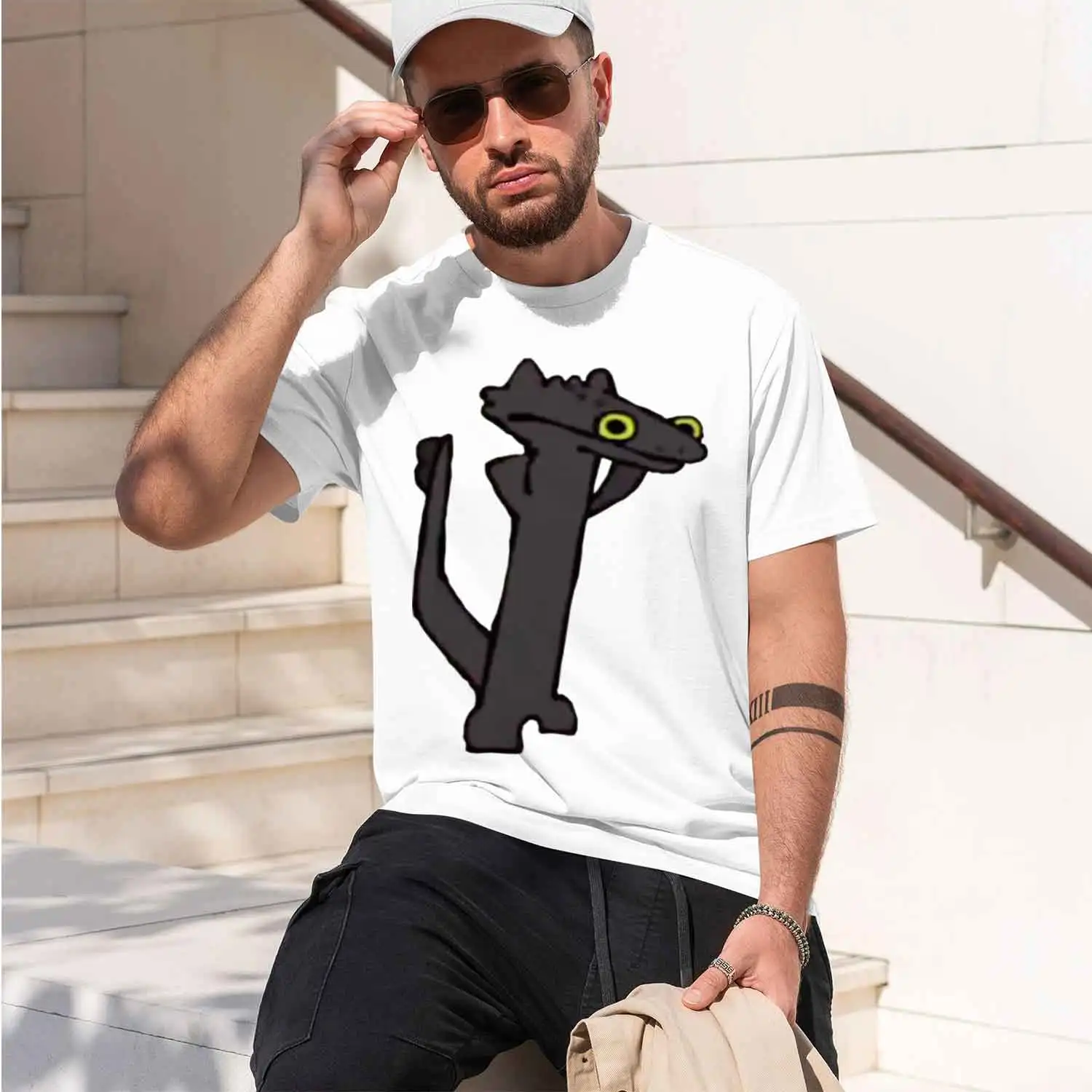 Funny Toothl eam agon Kawaii Sticker 2026 New Model Men’s Short-sleeve crewneck T-Shirt Classic Casual Multiple Colors and Sizes view 2