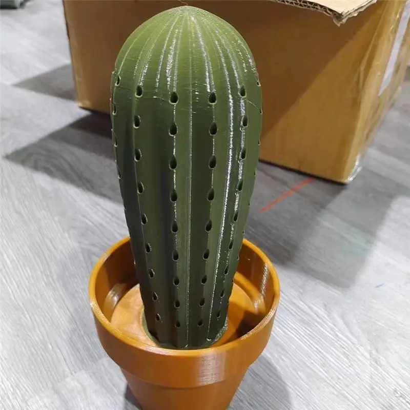 A74E-Plant Decoration Crafts Home Decoration Garden 3D Printed Cactus Simulation Pot Toothpick Box Table Decoration view 4