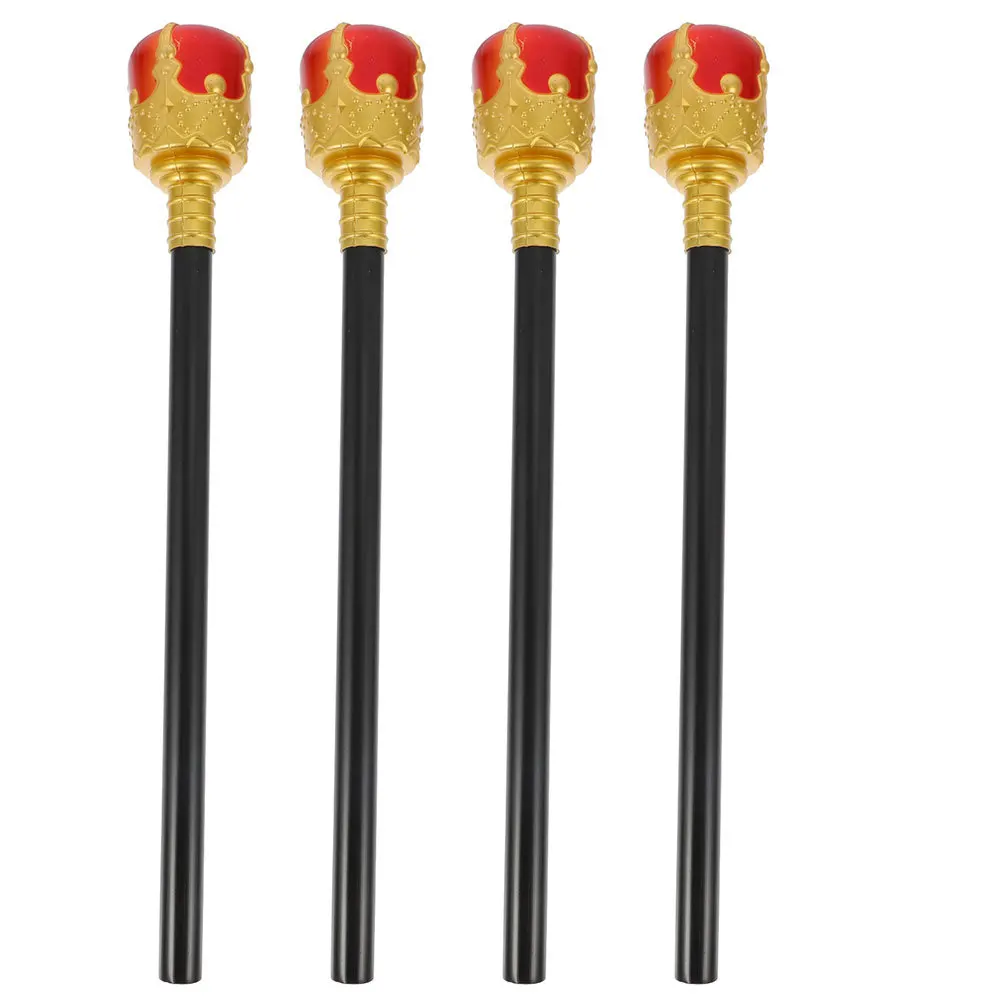 4 قطع كيد كينج كوسبلاي صولجان خفيف الوزن محمول مجوف لحفلة الهالوين مرحلة الأداء دعامة الصولجان