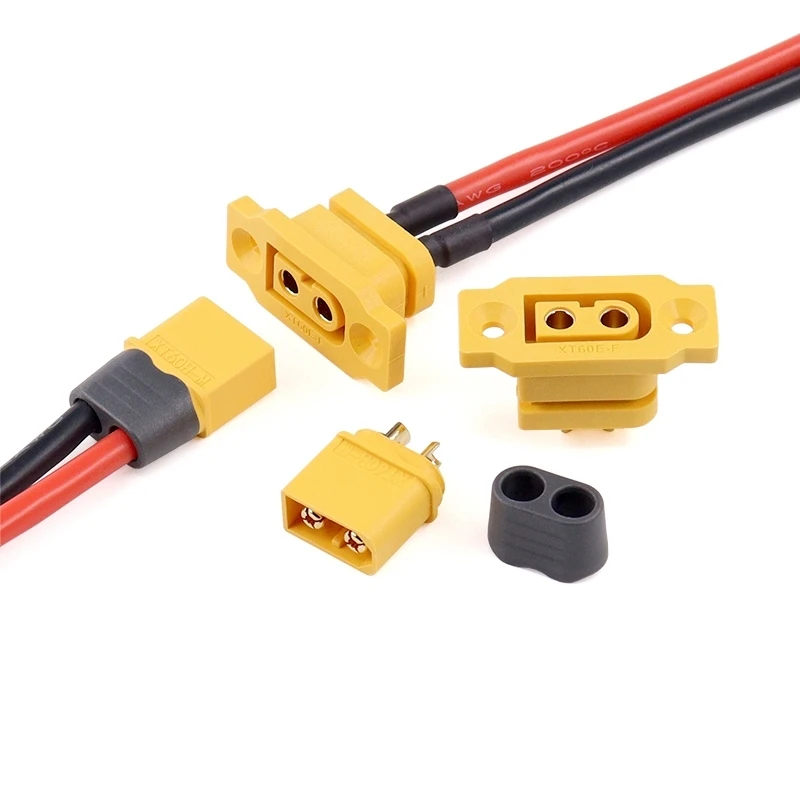 

Quick Charge XT60E-F Model Airplane Battery Gold-plated 30A High Current Female Plug Mountable XT60 Connector