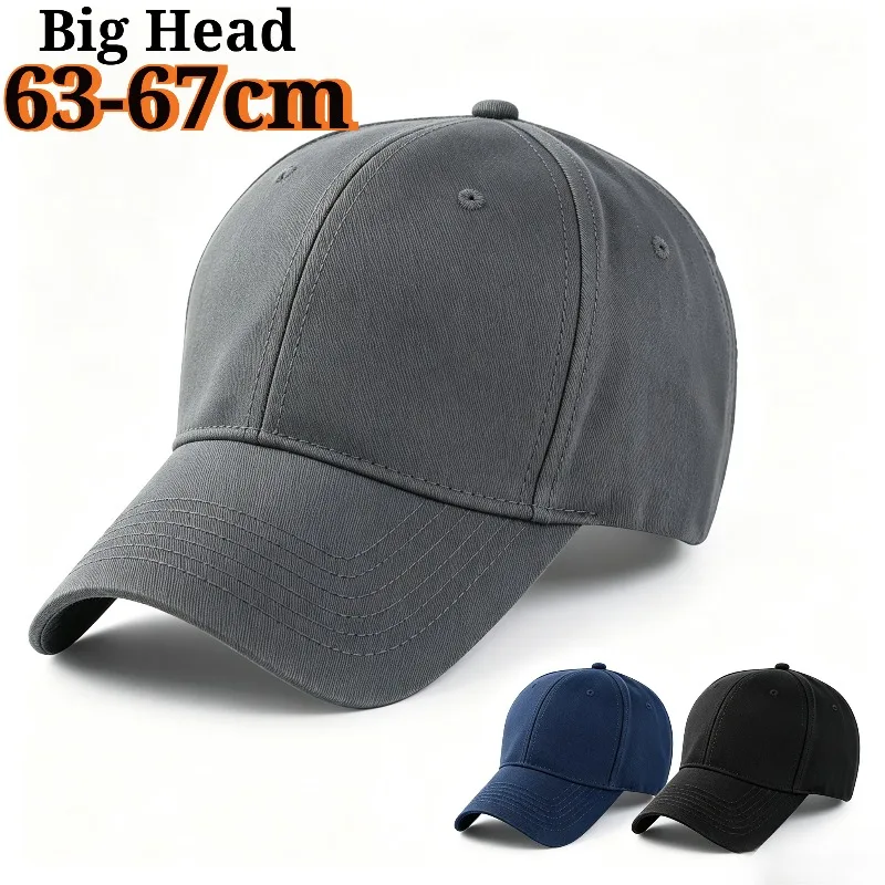 Extra Large Size 63cm 67cm 100% Cotton Baseball Caps Men Women Plus Size Skin-friendly Golf Cap Big Head XXL Sports Caps Unisex