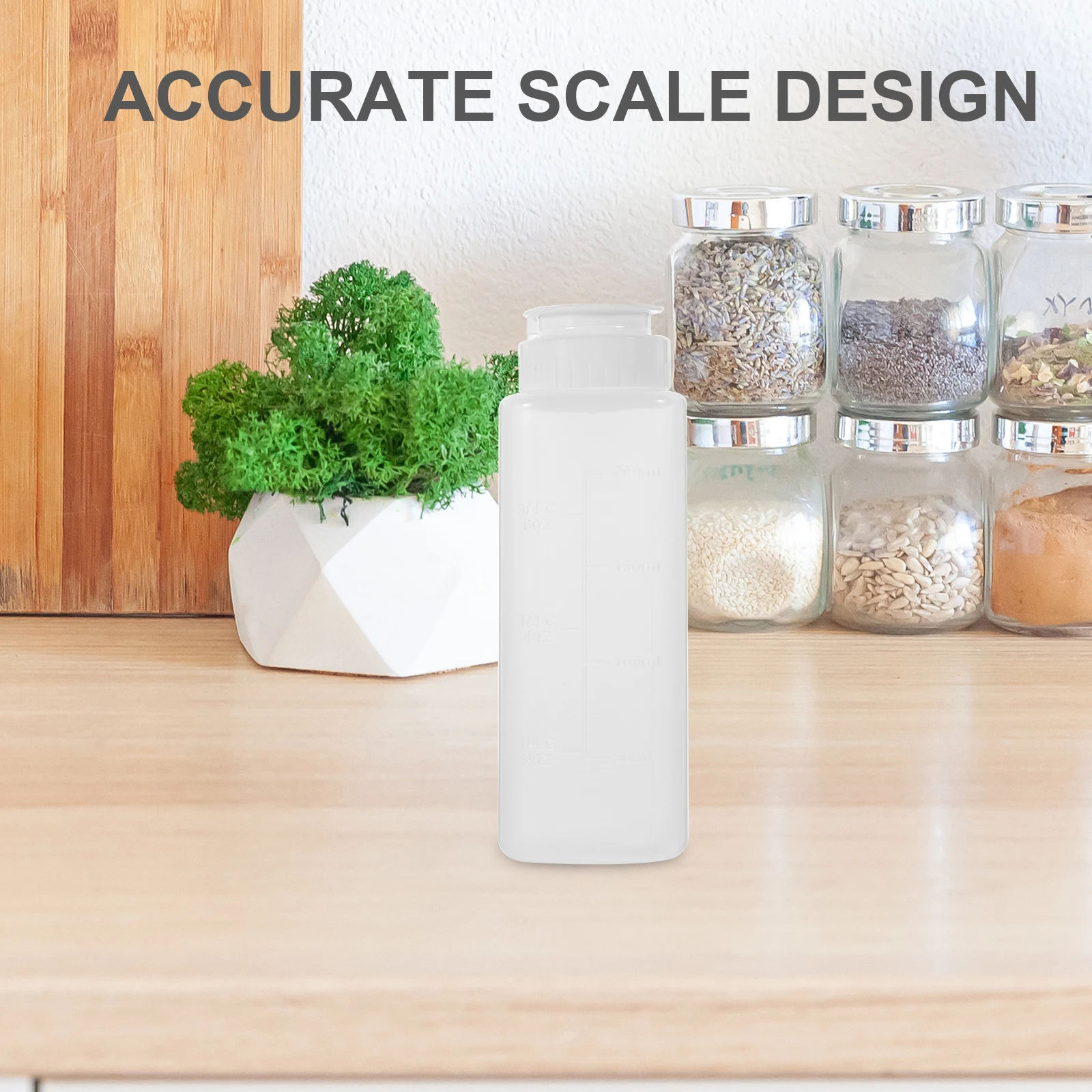 

Oil Dispenser Bottle With Scale Leak Proof Condiment Squeeze Container For Kitchen Sauce Vinegar Soy Cooking Oil Storage