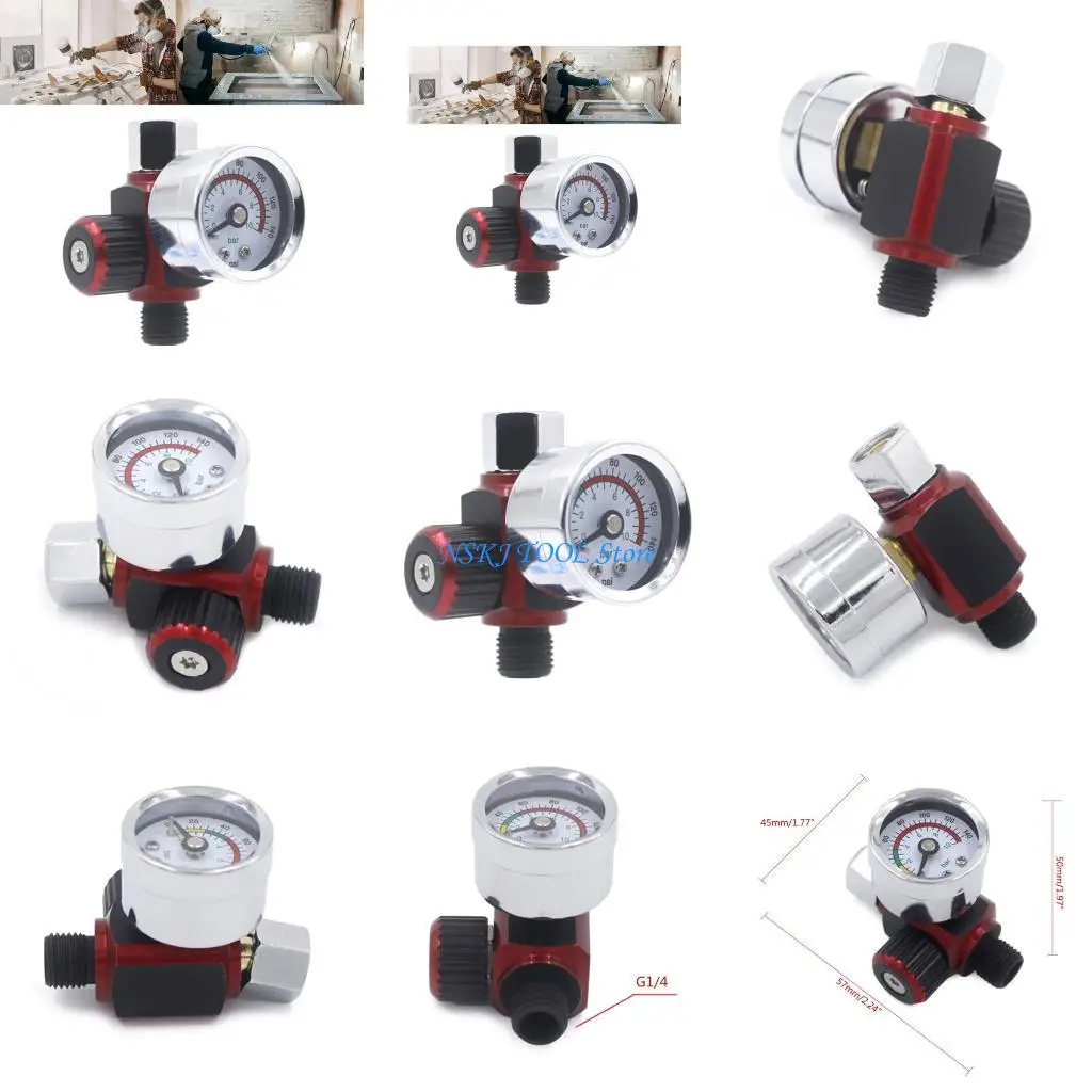 

L8RC Пистолеты-распылители Регулятор воздуха Манометр Линейный масловодоотделитель Фильтр-сепаратор 0–140 фунтов на квадратный