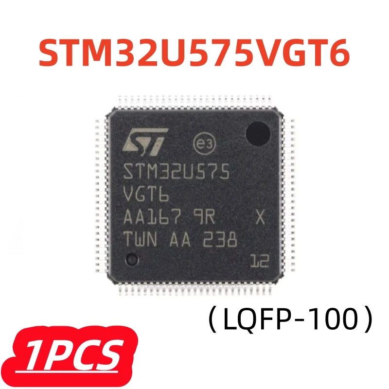 1Pcs/lot New STM32U575VGT6 STM32U575 STM32 LQFP-100 ARM Cortex-M33 32-bit Microcontroller MCU Chip IC Controller