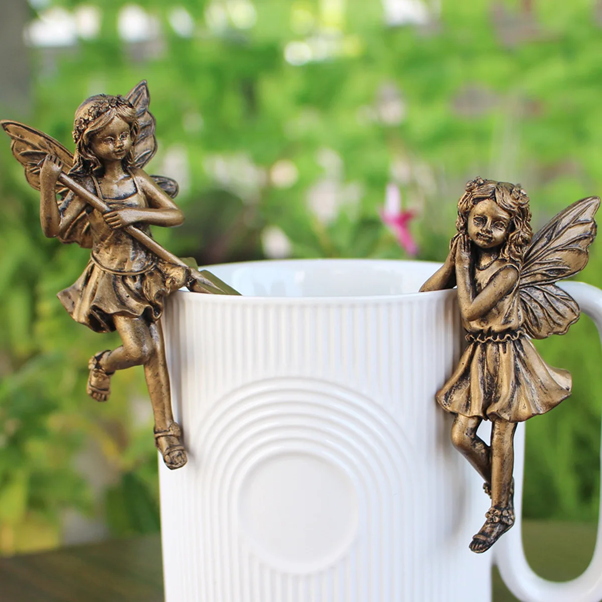 

Copper Flower Fairy Flower Pot Pendant Hanging Fairy Garden Decoration Resin Figure Micro Landscape Courtyard Terrace Ornaments