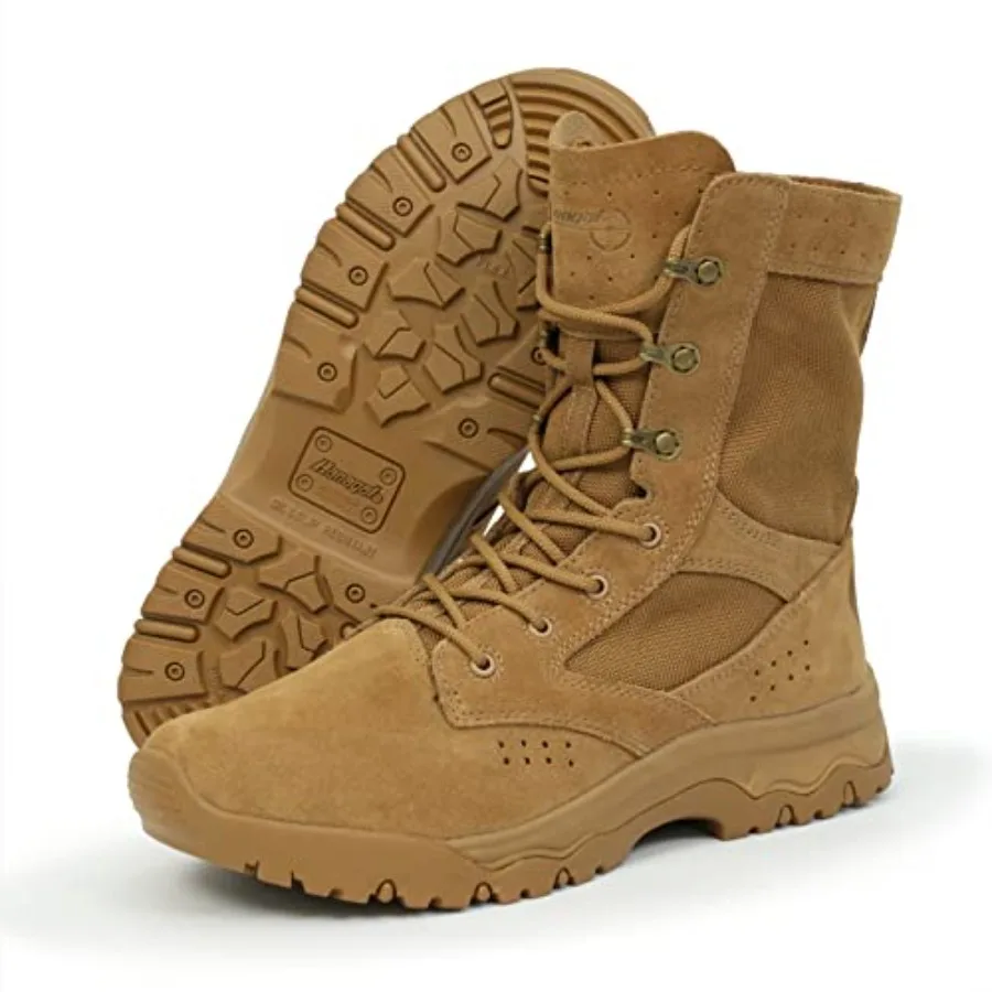 Botas militares para hombre, botas militares tácticas ligeras de combate del ejército para hombre, botas de trabajo para caza, senderismo en la jungla