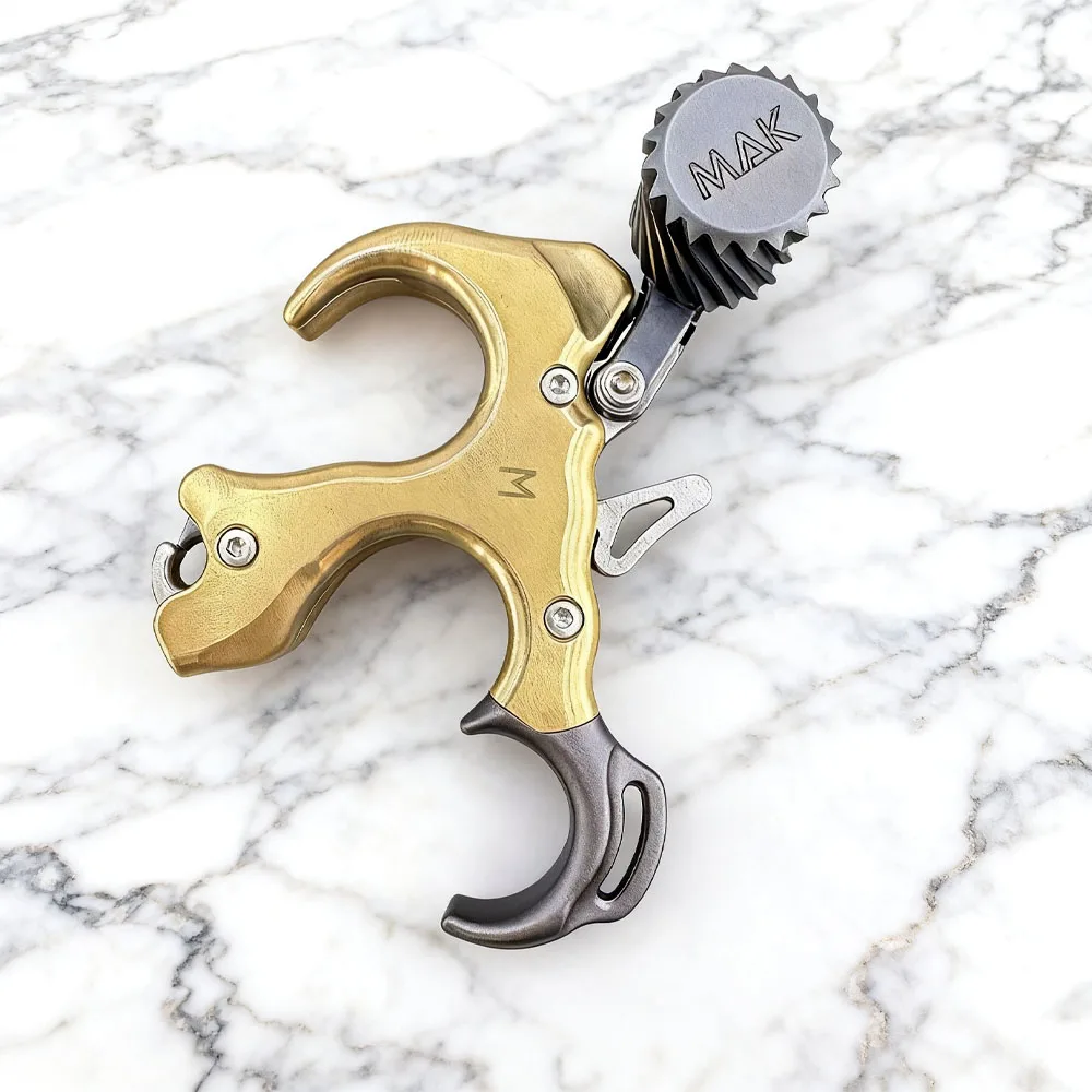 

AIM MAKALU Adjustable Solid Brass Thumb Trigger Release Portable Compound Bow Archery Practice Hunting Parts