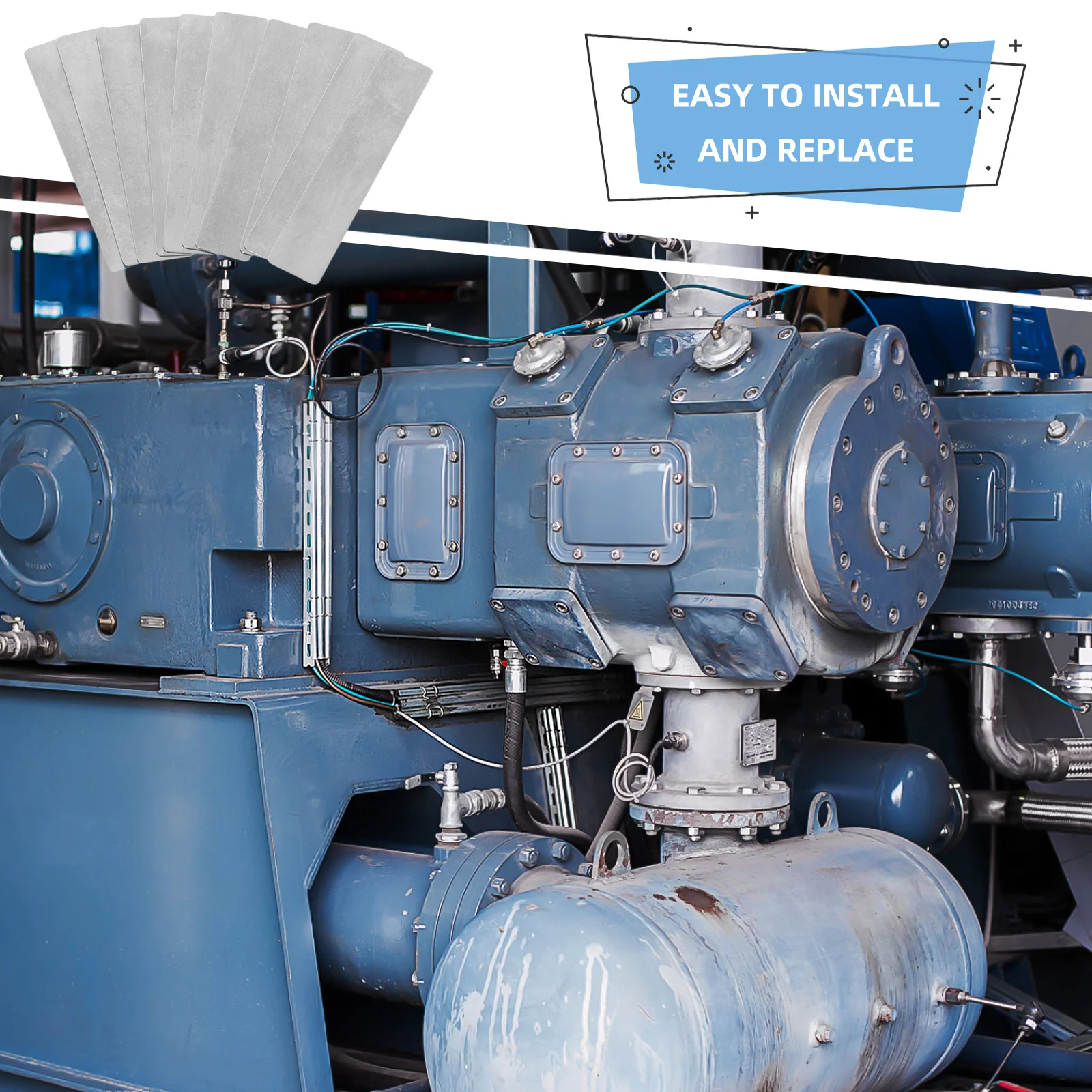 10pcs Valve Plate Kit Stainless Steel Air Compressor Reed Valve Replace Adapter Tool Air Compressor