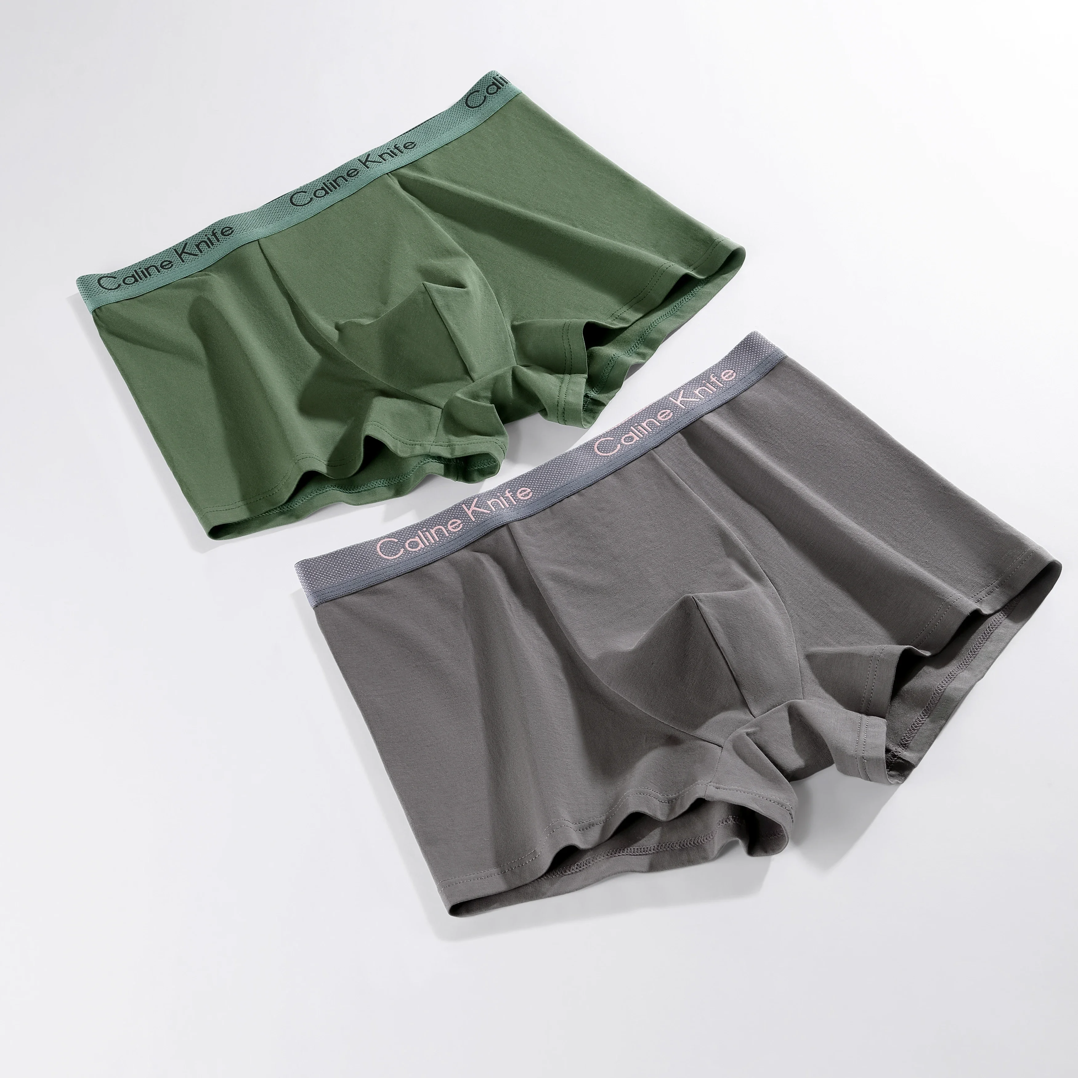 Caline سكين الرجال الملاكم ملابس داخلية جيدة التهوية القطن الخالص 2025 جديد منتصف الخصر أربعة الزوايا ملخصات 10A مضاد للجراثيم 1 قطعة L-3XL #4